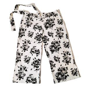 Jessica Culottes Cropped Pants Capris Plus Sz 18 Floral With Sash Zipper